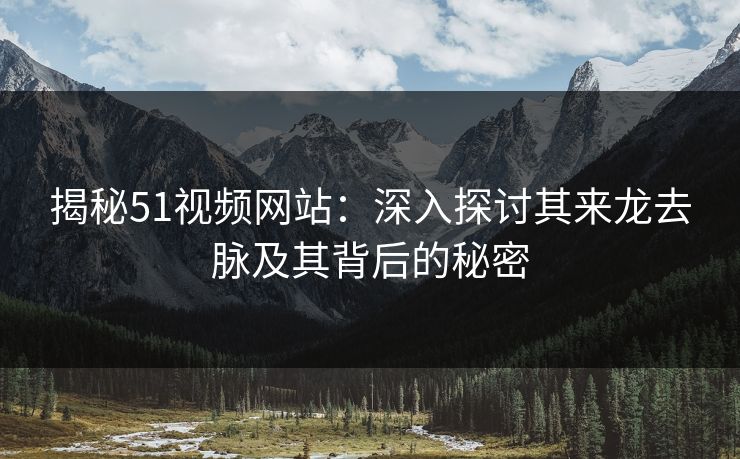 揭秘51视频网站：深入探讨其来龙去脉及其背后的秘密